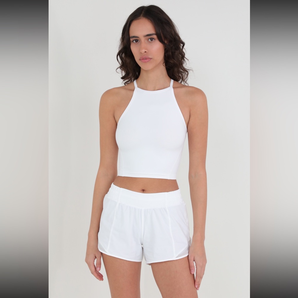 Lululemon Wunder Train High Neck Cross Back Tank Top